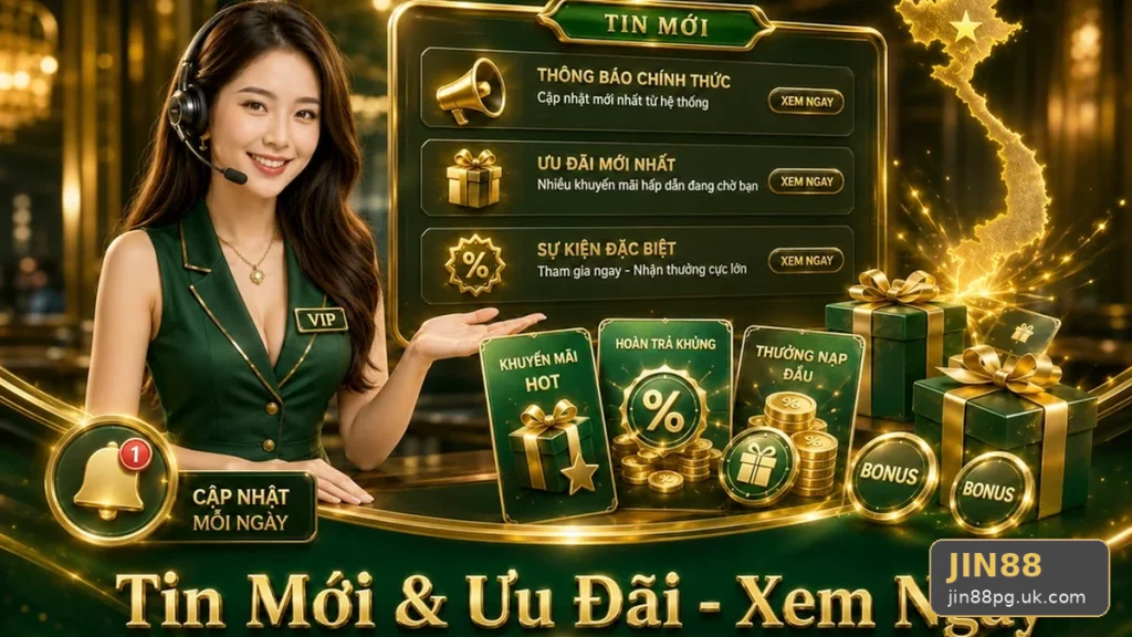 Hướng Dẫn Người Mới Kiểm Tra Giao Diện Tin Tức JIN88 Và Đọc Điều Kiện Khuyến Mãi Theo Quy Trình An Toàn Tại jin88pg.uk.com